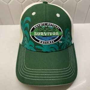 SURVIVOR CBS TV Show Outwit Outplay Outlast Green Baseball Hat Cap Jeff Probst